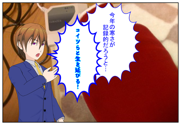 暖房器具は湯たんぽ